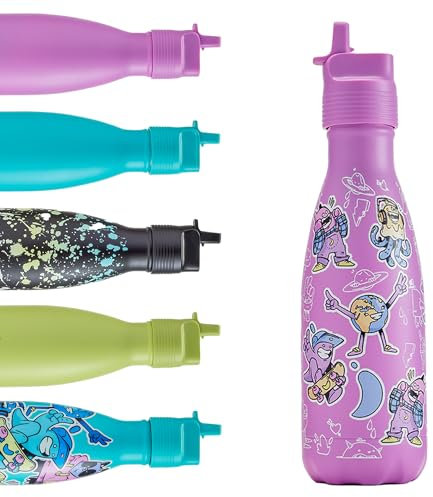 Chilly's Kids Original Water Bottle - Vacuum Insulated Stainless Steel Water Bottle, Reusable Thermal Flask For Hot & Cold Drinks - Leak Proof, No Sweat - 350ml - Crew