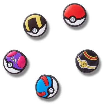 Crocs Jibbitz Charms, Poke Ball 5 Pack