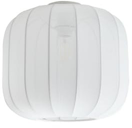 Lindby Deckenlampe Helin (Skandinavisch) in Weiß aus Textil (1 flammig, E27) - Deckenleuchte Lampe Wohnzimmerleuchte