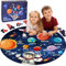 Giant Solar System Puzzle for Kids - 71 Piece Round Floor Jigsaw with Planets | STEM Astronomy Learning Toy for Ages 3-8 | Big Children's Educational Gift