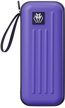 Dart Case,Dart Carrying Case Holds 3 Assembled Dart and Accessories Darts Wallet Darts Carrying Case for Steel Tip or Soft Tip Darts Extra Accessories,Built-in Storage Tubes and Pockets (Purple)