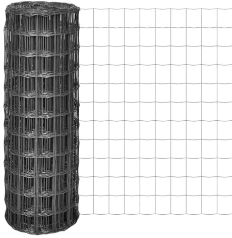 Clôture de jardin - Frise pour clôture de jardin - En acier - 25 x 1 m - Gris - Pour jardin, terrasse, balcon