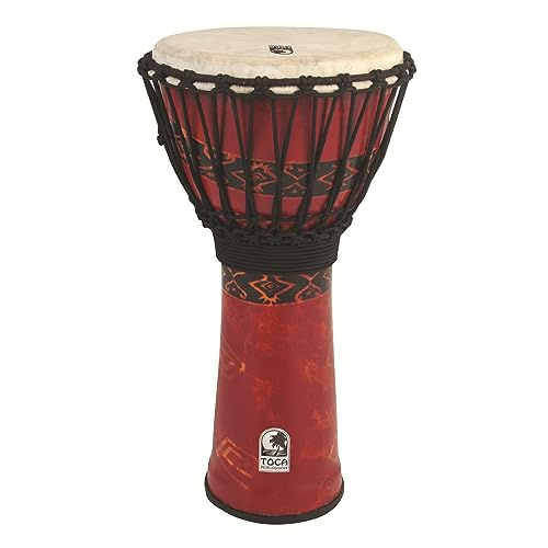 Toca SFDJ-10RP Freestyle Rope Tuned 10-Inch Djembe - Bali Red Finish
