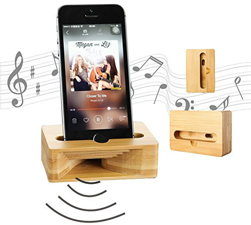 Wooden Cell Phone Stand, Coopsion Phone Holder Wooden Sound Amplifier for iPhone 7 7Plus 6 6Plus Samsung and Cell Phone