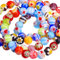 Sumind Millefiori-Glasperlen, rund, 6 mm, mit einer Blume, für Schmuckherstellung, Stickbedarf, 6 mm Durchmesser, 200 Stück