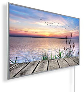 Infrarotheizung mit Bild – Bildmotiv – TÜV SÜD - 450 Watt Bildheizung - Weißer Rahmen (42. Steg)