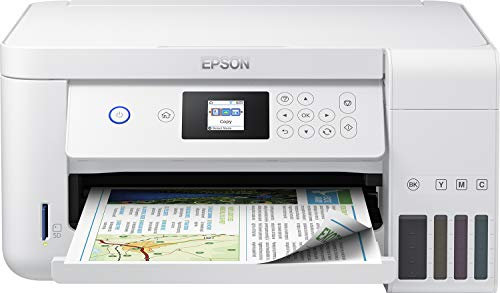 Epson EcoTank ET-2756 3-in-1 Tintenstrahl Multifunktionsgerät (Kopierer, Scanner, Drucker, DIN A4, Duplex, WiFi, Display, USB 2.0), großer Tintentank, hohe Reichweite, niedrige Seitenkosten, weiß