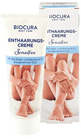 BIOCURA Body Care Enthaarungscreme Sensitive 200ml - Haarentfernungscreme für empfindliche Haut - Creme - Unisex - Erwachsene mit empfindlicher Haut