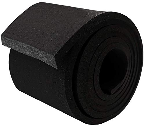 Neoprene Foam Strip Roll by Dualplex, 4 Wide x 10' Long x 1/4 Thick, Weather Seal High Density Stripping – Weather Strip Roll Insulation Foam Strips - 10 Feet Long