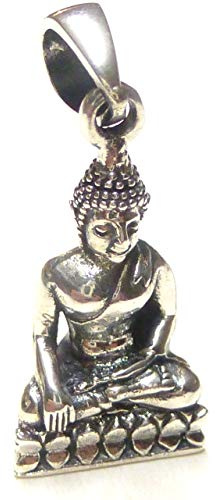Silversmycken – BG berlock Buddha, kedjehänge, sterlingsilver, skyddssymbol lyckobringare, unisex