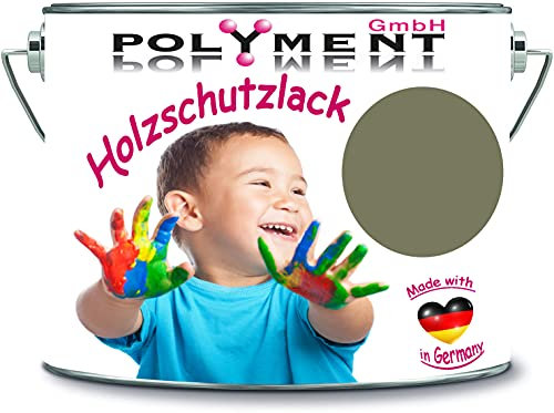 Polyment GmbH - Vernice protettiva per legno, resistente alle intemperie, protezione a lungo termine dagli agenti atmosferici, colore protettivo per legno RAL 6013, verde canna