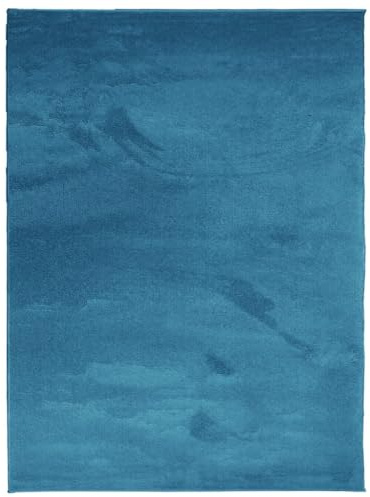 vidaXL Teppich, Wohnzimmerteppich Kurzflor Modern, Bodenteppich Flauschig Weich, Pflegeleicht Teppich für Wohnzimmer Schlafzimmer, Türkis 240x340cm