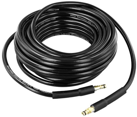 Focenat 15M Manguera de Alta Presión, Manguera de Repuesto Compatible con Kärcher K2 K3 K4 K5 K6 K7, Manguera para Lavadora Hidrolimpiadora, para Conector Rápido Tipo