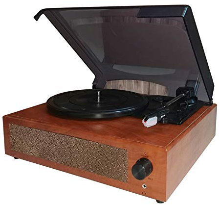ERYUE Tourne-disque Portable Gramophone Disque Vinyle Vintage Platine Platine Phonographe avec Haut-parleurs Stéréo Intégrés