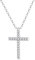 GAVU 925 Sterling Silber Halskette mit Zirkonia Kreuz Anhänger Gebetskette für Damen