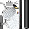 KESSER® Solardusche 35 Liter Solar Gartendusche | warmes Wasser max. 60°C | Pooldusche ohne Stromanschluss | Campingdusche Regenduschkopf, Wasserhahn, Schlauch-Anschluss inkl. Ablage, Cover & Tasche