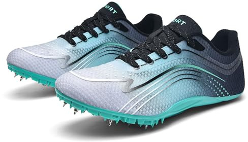 Unisex friidrottsspikskor Professionell kolplåt i hel handflata 8 spikar Racing Hoppning Sprint Löpning Sneakers Andas Lättvikt för män Dam Ungdom Friidrott Träning,36-44 EU