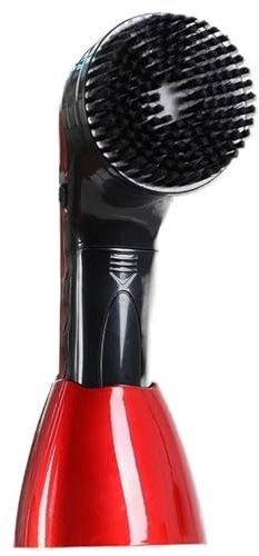 MYXJX limpiabotas eléctrico, Limpiador de Cuero, máquina pulidora de Mano for Zapatos, Cuidado de Botas, Cera, pulidor de Esponja Brillante eléctrico(Red)