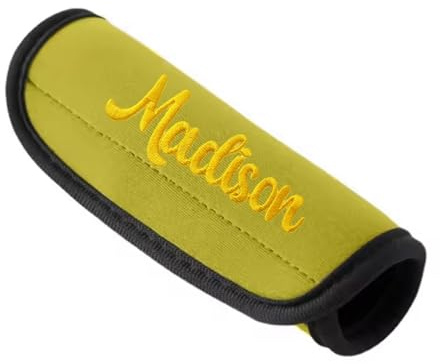 Envoltura De Asa De Equipaje Personalizada, Funda Con Nombre Personalizado For Maletas/bolsos, Agarre/identificador De Estuche, Perfecta For Viajes(Yellow)