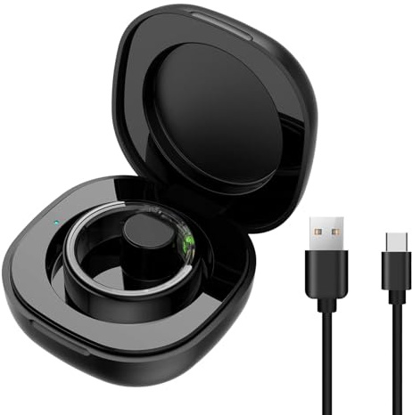 Tosuny Smart Ring Ladegerät Fall, Magnetische Ladestation Box mit Kontroll Leuchte, Kabelloses Ladegerät Fall für R02 R03 R06 R11M R8 H01 R02 SR05 Fitness Ringe mit Magnetischem