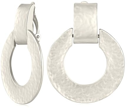 TOVABA Orecchini Clip Donna Argento, Orecchini con Clip Eleganti, Design Moderno in Argento, Perfetti per Occasioni Speciali e Regali, Orecchini Donna Senza Buco