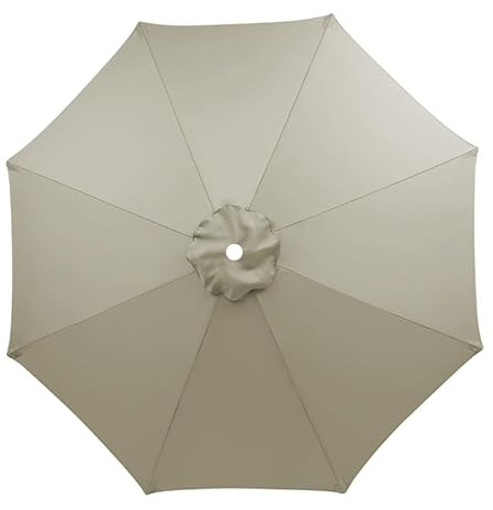 Replacement Canopy for 2m/2./2.5m/2.7m Umbrellas, UV Protect, Waterproof, 6/8 Ribs, Ideal for Balcony, Garden, Pool, Beach - Brown, 2. / 6 Ribs