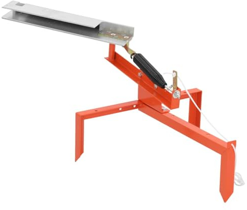 GeenYuu Lanceur de cibles d'argile en Acier Robuste avec Angles réglables 19,5x48x10 cm pour tir Pigeon, Ball Trap, Chasse, Loisirs Plein air, compétition et entraînement