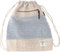 GURU SHOP Ethno Hanf Rucksack, Turnbeutel, Sportbeutel - Natur/blau, Herren/Damen, Beige, Size:One Size, 40x33x15 cm, Ausgefallene Stofftasche