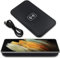 Qi Wireless Charger kompatibel mit Samsung Galaxy S21 Ultra 5G Induktives Universal Schnellladegerät Kabellos Laden Ladematte, Farbe:Schwarz