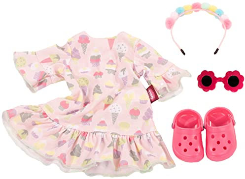 Götz 3403400 Kombination EIS am Stiel - Puppenbekleidung Gr. XL - 5-teiliges Bekleidungs- und Zubehörset für Stehpuppen 45 - 50 cm