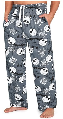 Disney Pantalon de Pyjama Homme Bas de Pyjama Doux Avec Poches Vêtement de Nuit et Détente Coton Cadeau Homme et Ado (XL, Multi Jack)