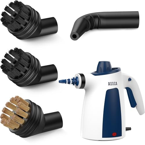 4 Pcs Steam Nylon Round Brushes for ASSCA, Durable Round Brush Nozzle Head, ASSCA Handheld Steam Cleaner