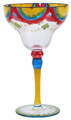 BESTYASH Bicchiere da Margarita Dipinto Coppa per Feste Matrimoni e Cocktail Vino e Bevande