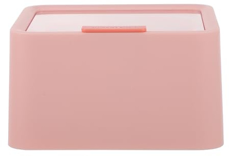 iplusmile Contenitore per Bastoncini di Cotone Doppio Strato Coperchio Antipolvere, Organizer per Trucchi Compatto e Porta Spugnette da Trucco, per Bagno e Toeletta