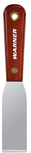 Warner 1-1/4 Chisel Ground Stiff Putty Knife, Carbon Steel Blade, Rosewood Series, 601