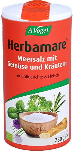 A.Vogel - Herbamare Trocomare (Frischkräuter-Meersalz mit Paprika und Meerrettich), 1er Pack (1 x 250g) - BIO