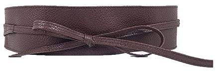 JIER Damen Taillengürtel Klassischer Obi Gürtel Wickelgürtel zum Schnüren Bindegürtel Hüftgürtel Ledergürtel Jeansgürtel Damengürtel (Braun)