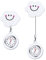 Vicloon Krankenschwester Armbanduhr Einziehbare, 2 Pcs Schwesternuhr mit Glow Pointer und Clip, FOB-Uhr Quarzwerk, Silikonband, Ansteckuhr Fob für Krankenschwestern und Ärzte (Weiß)