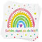 Servietten Regenbogen Schön Dass Du Da Bist, 60Stück Servietten für Kindergeburtstag, Babypartys,Taufe, Konfirmation Kommunion Tischdeko, Regenbogen Party für Junge und Mädchen (Regenbogen 60)