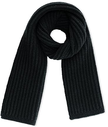 YATANAM Toddler Scarf Warm Knit Kids Neck Warmer Soft Stretch Baby Winter Scarves for Boys Girls (A-black)