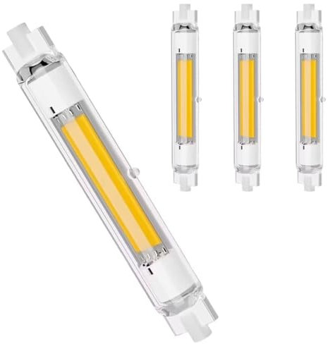 R7S LED 118mm Dimmbar 30W Naturweiß 4000W, LED R7S 118mm 30W Glühbirne Ersetzt J118 200W 300W Halogenlampen, R7S LED 3000LM, Kein Flackern, 360°Abstrahlwinkel Stab, LED Leuchtmittel, 4er Pack