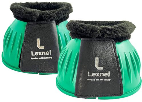 Rubber Bell Boots, Durable Bell Boots for Horse – Superior Hoof Protection and Comfort (Green, L)