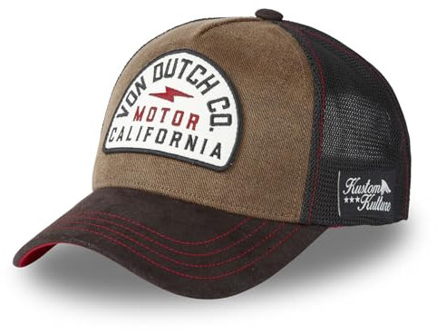 Von Dutch Kappe für Damen und Herren, Trucker-Kappe Lea, verstellbar mit Snapback, braun, Einheitsgröße