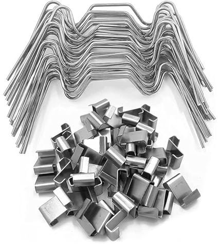 CLSSLVVBN Gewächshausstahl für Klemmen und Reparatur von Gewächshäusern, langlebig, 304 Gewächshauszubehör, Clips für den Garten, robust, 1.6 * 95 * 30 mm