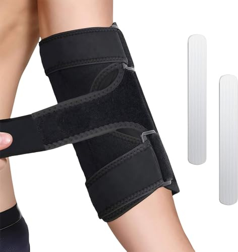 flintronic Elbow Brace, Adjustable Elbow Support Strap with Removable Metal Splints, Ulnar Nerve Entrapment Splint, Elbow Splint for Fractures,Tennis Elbow,Tendonitis, Night Sleeping, Men & Women