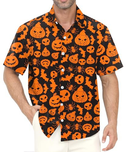 Gavliuu Hawaiian Shirt for Men - Men's Hawaiian Button Down Shirts Floral Shirts Printed Casual Short Sleeves