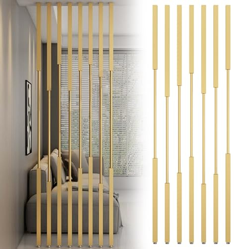 Separador de habitación de pared, paneles de listones de metal, poste de división de suelo a techo para pasillo, cocina, apartamento, separador independiente