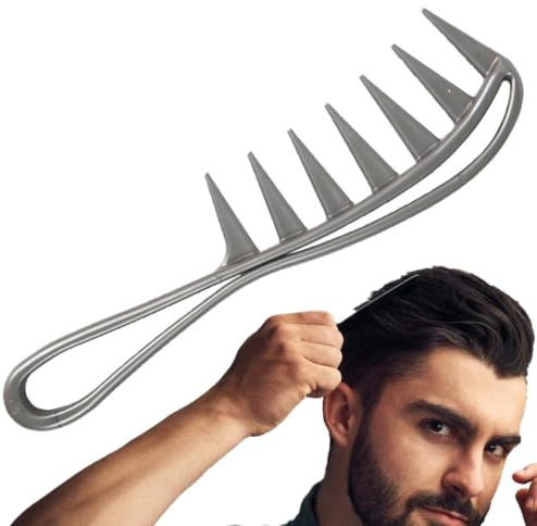 Pettine a denti extra largo, pettine arricciacapelli largo capelli ricci, pettine a denti ampiamente distanziati Strumento per lo styling dei capelli Accessori per capelli capelli capelli spessi