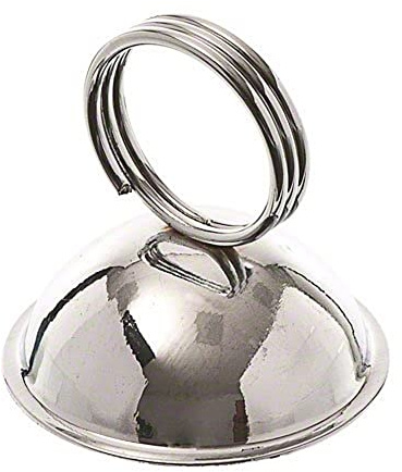 Browne Foodservice 2-1/2 Nickel-Plated Menu/Card Holder [Set of 12]