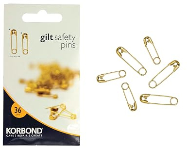 Korbond - Spilli di Sicurezza Dorati, 36 Pezzi
